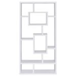 COREY 71-INCH 8-SHELF BOOKSHELF WHITE - Image 7