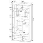 COREY 71-INCH 8-SHELF BOOKSHELF WHITE - Image 10