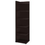 ALDER 71-INCH 6-SHELF CORNER BOOKCASE CAPPUCCINO