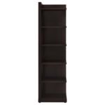 ALDER 71-INCH 6-SHELF CORNER BOOKCASE CAPPUCCINO - Image 3