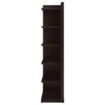 ALDER 71-INCH 6-SHELF CORNER BOOKCASE CAPPUCCINO - Image 4