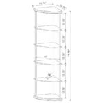 BONWICK 72-INCH 5-SHELF CORNER BOOKSHELF CAPPUCCINO - Image 7
