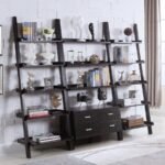 COLELLA 72-INCH 5-SHELF STORAGE LADDER BOOKSHELF CAPPUCCINO - Image 6