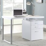 BRENNAN 47-INCH 3-DRAWER OFFICE COMPUTER DESK WHITE - Image 2