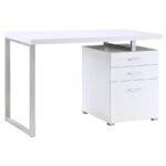 BRENNAN 47-INCH 3-DRAWER OFFICE COMPUTER DESK WHITE - Image 3