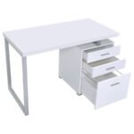 BRENNAN 47-INCH 3-DRAWER OFFICE COMPUTER DESK WHITE - Image 4