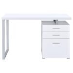 BRENNAN 47-INCH 3-DRAWER OFFICE COMPUTER DESK WHITE - Image 5
