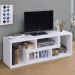 VELMA MULTIPURPOSE TV STAND AND BOOKSHELF WHITE - Image 4