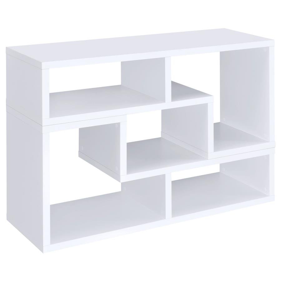 800330_05x900.jpg VELMA MULTIPURPOSE TV STAND AND BOOKSHELF WHITE - Image 1