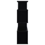EMELLE 63-INCH 4-SHELF GLASS PANEL BOOKSHELF BLACK - Image 4