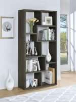 THEO 71-INCH 6-SHELF BOOKSHELF WEATHERED GREY - Image 2