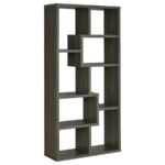 THEO 71-INCH 6-SHELF BOOKSHELF WEATHERED GREY