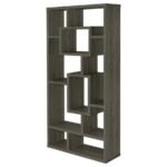 COREY 71-INCH 8-SHELF BOOKSHELF WEATHERED GREY - Image 4