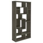 COREY 71-INCH 8-SHELF BOOKSHELF WEATHERED GREY - Image 6