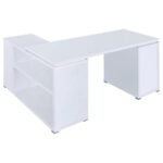 YVETTE 60-INCH 3-DRAWER L-SHAPE COMPUTER DESK WHITE - Image 7