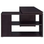 YVETTE 60-INCH 3-DRAWER L-SHAPE COMPUTER DESK CAPPUCCINO - Image 6