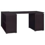 YVETTE 60-INCH 3-DRAWER L-SHAPE COMPUTER DESK CAPPUCCINO - Image 7