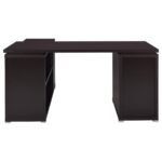 YVETTE 60-INCH 3-DRAWER L-SHAPE COMPUTER DESK CAPPUCCINO - Image 8