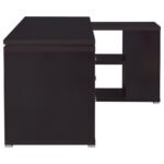 YVETTE 60-INCH 3-DRAWER L-SHAPE COMPUTER DESK CAPPUCCINO - Image 9