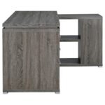 YVETTE 60-INCH 3-DRAWER L-SHAPE COMPUTER DESK WEATHERED GREY - Image 9