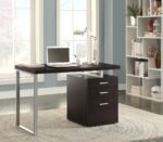 BRENNAN 47-INCH 3-DRAWER OFFICE COMPUTER DESK CAPPUCCINO - Image 2