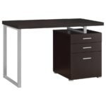BRENNAN 47-INCH 3-DRAWER OFFICE COMPUTER DESK CAPPUCCINO - Image 3