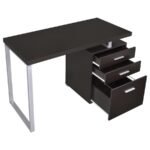 BRENNAN 47-INCH 3-DRAWER OFFICE COMPUTER DESK CAPPUCCINO - Image 4