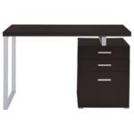 BRENNAN 47-INCH 3-DRAWER OFFICE COMPUTER DESK CAPPUCCINO - Image 5