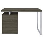 BRENNAN 47-INCH 3-DRAWER OFFICE COMPUTER DESK WEATHERED GREY - Image 8