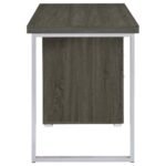 BRENNAN 47-INCH 3-DRAWER OFFICE COMPUTER DESK WEATHERED GREY - Image 9