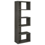 JOEY 71-INCH 5-SHELF BOOKSHELF WEATHERED GREY