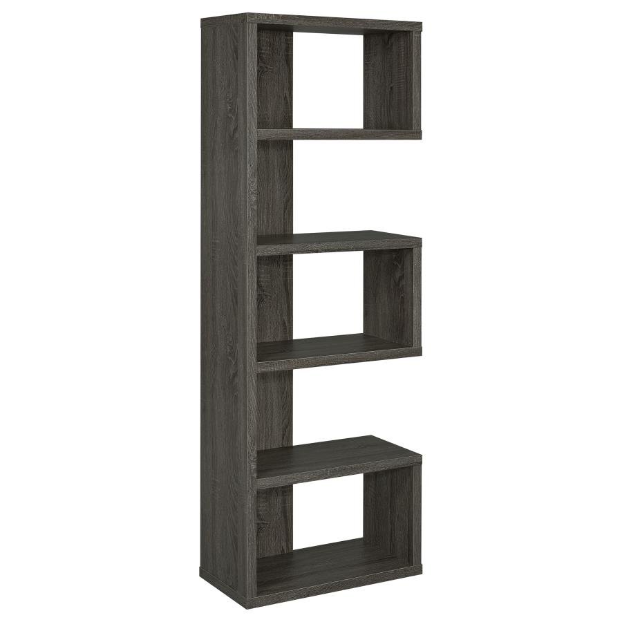 800552_02x900.jpg JOEY 71-INCH 5-SHELF BOOKSHELF WEATHERED GREY - Image 1