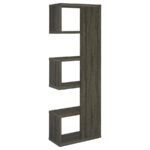 JOEY 71-INCH 5-SHELF BOOKSHELF WEATHERED GREY - Image 6