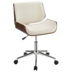 ADDINGTON UPHOLSTERED ADJUSTABLE OFFICE DESK CHAIR ECRU