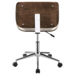ADDINGTON UPHOLSTERED ADJUSTABLE OFFICE DESK CHAIR ECRU - Image 7