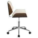 ADDINGTON UPHOLSTERED ADJUSTABLE OFFICE DESK CHAIR ECRU - Image 9