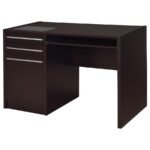 HALSTON 47-INCH 2-DRAWER OFFICE DESK WITH CABINET CAPPUCCINO