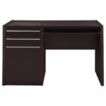 HALSTON 47-INCH 2-DRAWER OFFICE DESK WITH CABINET CAPPUCCINO - Image 4