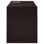 HALSTON 47-INCH 2-DRAWER OFFICE DESK WITH CABINET CAPPUCCINO - Image 5