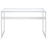 HARTFORD 47-INCH GLASS TOP WRITING DESK CHROME - Image 7