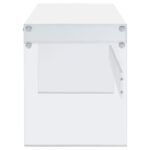 DOBREV 48-INCH 2-DRAWER WRITING DESK WHITE HIGH GLOSS - Image 6