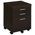 SKYLAR L-SHAPE DESK WITH MOBILE FILE CABINET CAPPUCCINO - Image 8