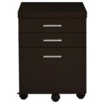 SKYLAR L-SHAPE DESK WITH MOBILE FILE CABINET CAPPUCCINO - Image 9