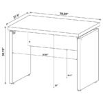 SKYLAR L-SHAPE DESK WITH MOBILE FILE CABINET CAPPUCCINO - Image 12