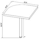 SKYLAR L-SHAPE DESK WITH MOBILE FILE CABINET CAPPUCCINO - Image 13