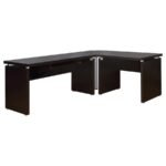 SKYLAR 83-INCH L-SHAPED OFFICE COMPUTER DESK CAPPUCCINO