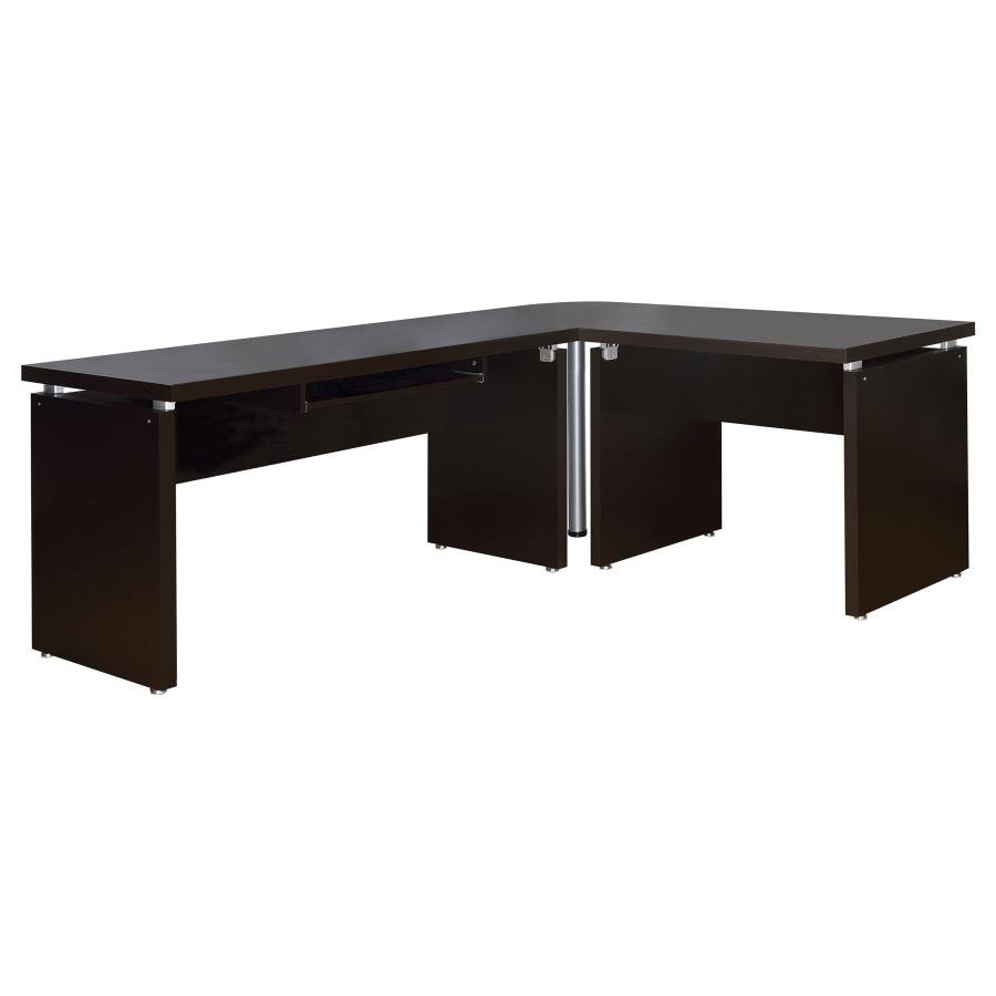 800891L_02x900.jpg SKYLAR 83-INCH L-SHAPED OFFICE COMPUTER DESK CAPPUCCINO - Image 1