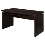 SKYLAR 55-INCH COMPUTER DESK WITH KEYBOARD DRAWER CAPPUCCINO - Image 5