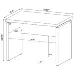SKYLAR 39-INCH ENGINEERED WOOD WRITING DESK CAPPUCCINO - Image 5