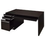 HALSTON 60-INCH 3-DRAWER OFFICE COMPUTER DESK CAPPUCCINO - Image 3
